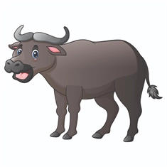 Jungle Safari Strong Buffalo Transparent Sticker